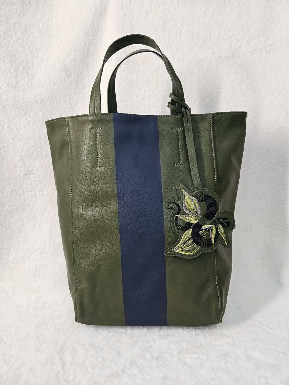 Saks Fifth Avenue Faux Leather Tote Bag